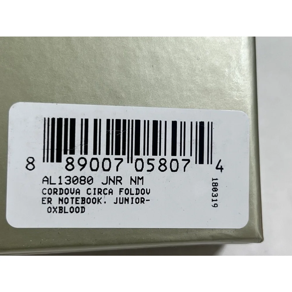 Levenger Circa‎ Cordova Leather Foldover Notebook Junior Size New In Box